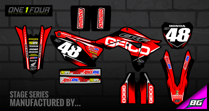 ONE 1 FOUR (pre-designed) HONDA STICKER KITS
