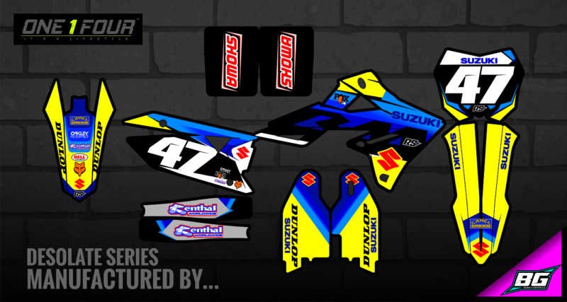 ONE 1 FOUR (pre-designed) SUZUKI STICKER KITS