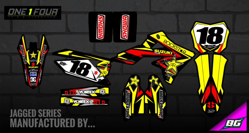ONE 1 FOUR (pre-designed) SUZUKI STICKER KITS - Image 3