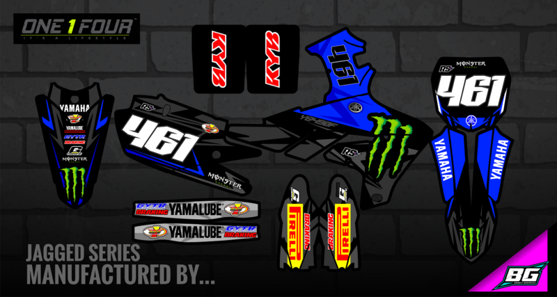 ONE 1 FOUR (pre-designed) YAMAHA STICKER KITS - Image 6